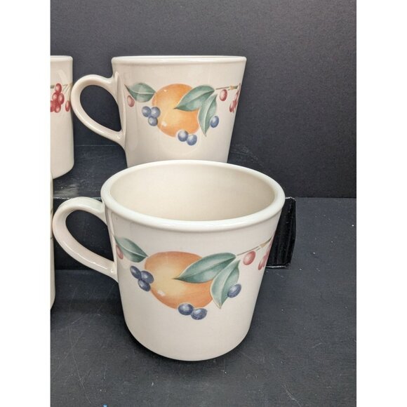 Vintage Corning USA Abundance Fruit Design 6 Oz Coffee/Tea Cup Set of 4 - Picture 5 of 8